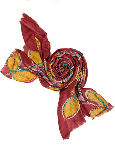 Burgundy Vintage Scarf