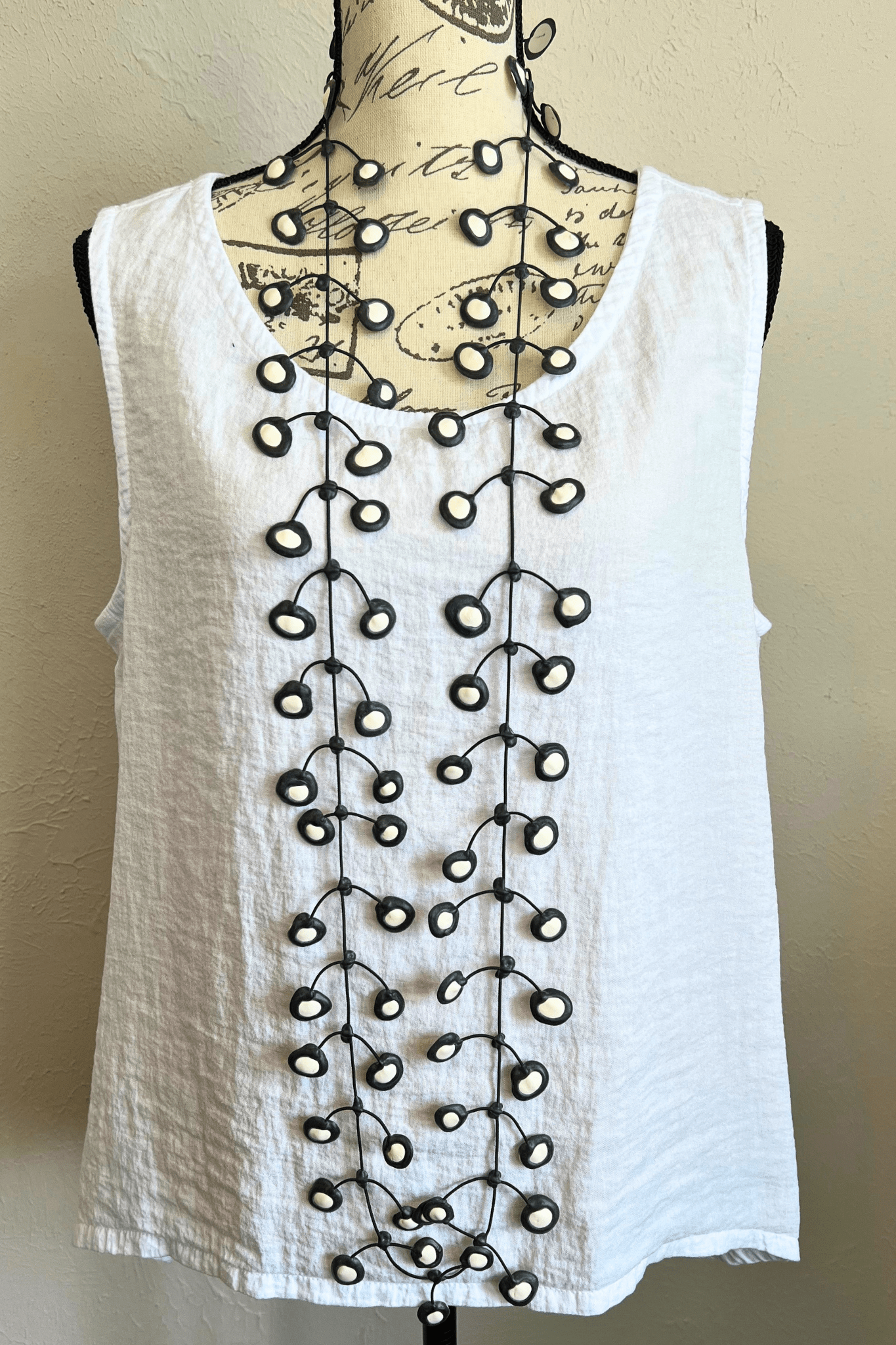 Black And White Pop Rubber Necklace