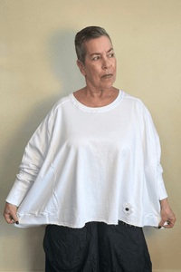 Wideshort Sweatshirt -White