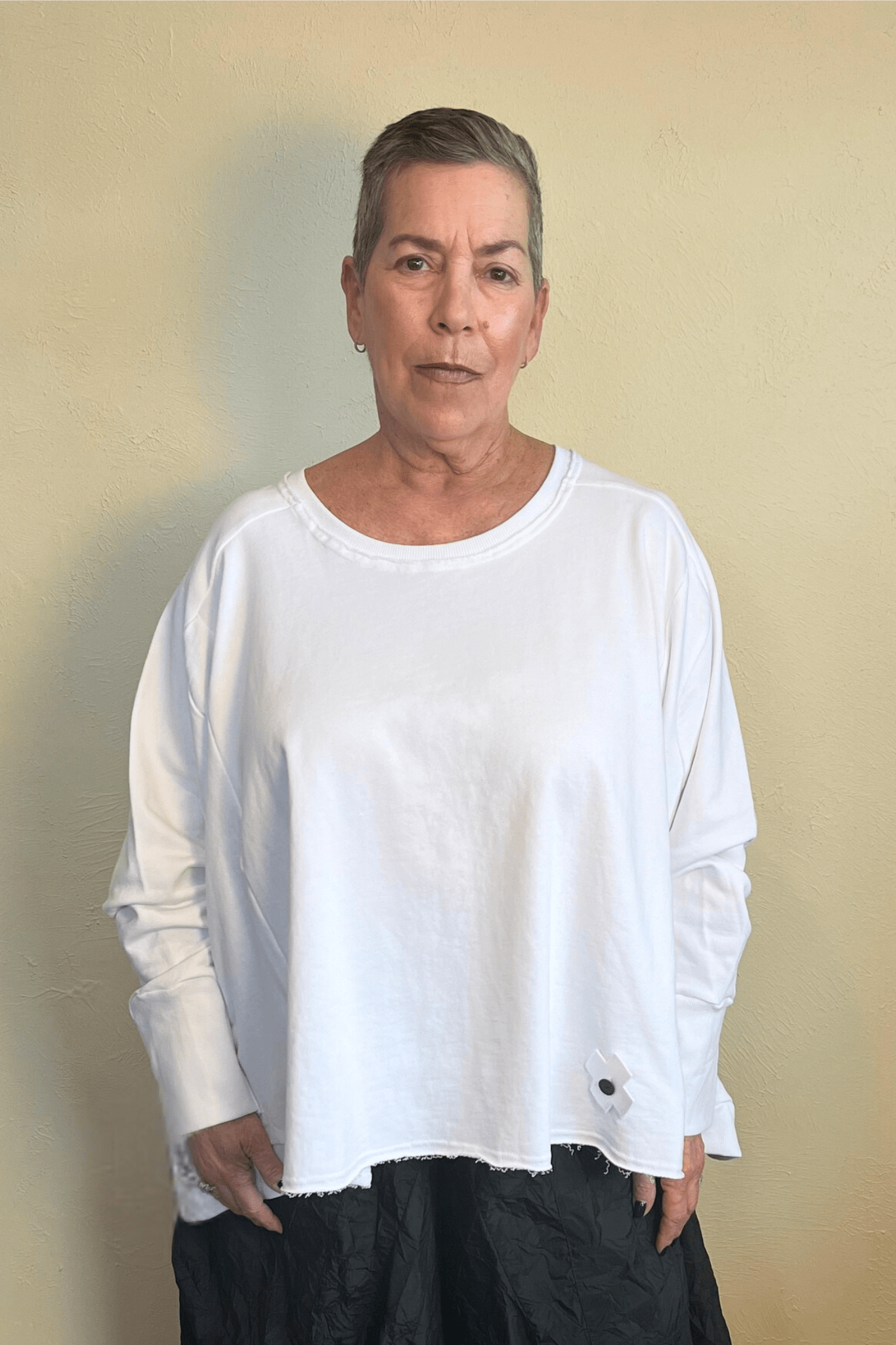 Wideshort Sweatshirt -White