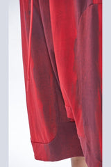 Red Stripe Drop Crotch Trousers