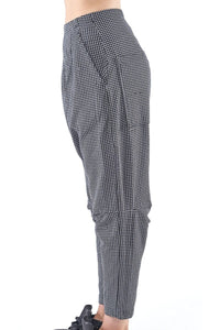 Check Drop Crotch Trousers