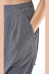 Check Drop Crotch Trousers