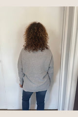 Heather Grey V-neck Sweater