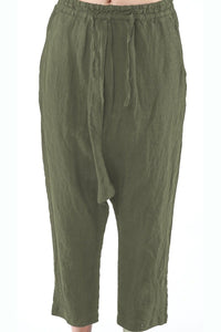 Drawstring Drop Crotch Trousers