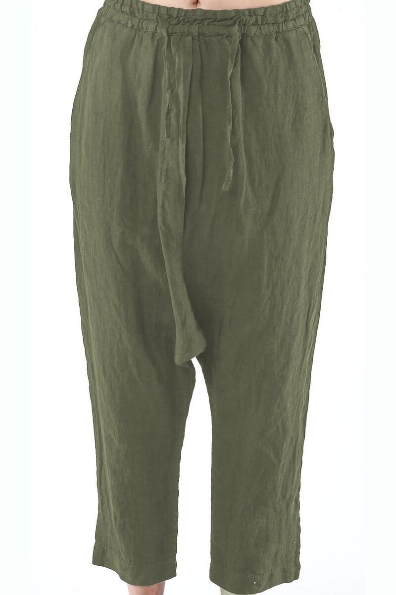 Drawstring Drop Crotch Trousers