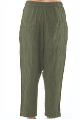 Drawstring Drop Crotch Trousers