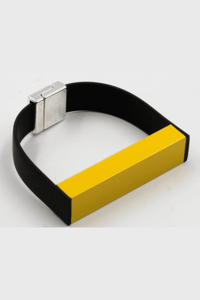 Rubber and Aluminum Bar Bracelet