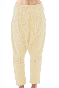 Check Drop Crotch Trousers